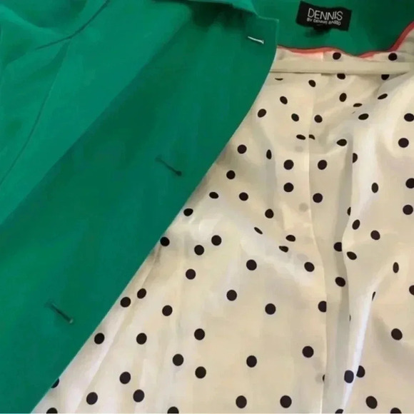 Dennis Basso Water Resistant Button Front Kelly green Jacket small - Picture 8 of 12